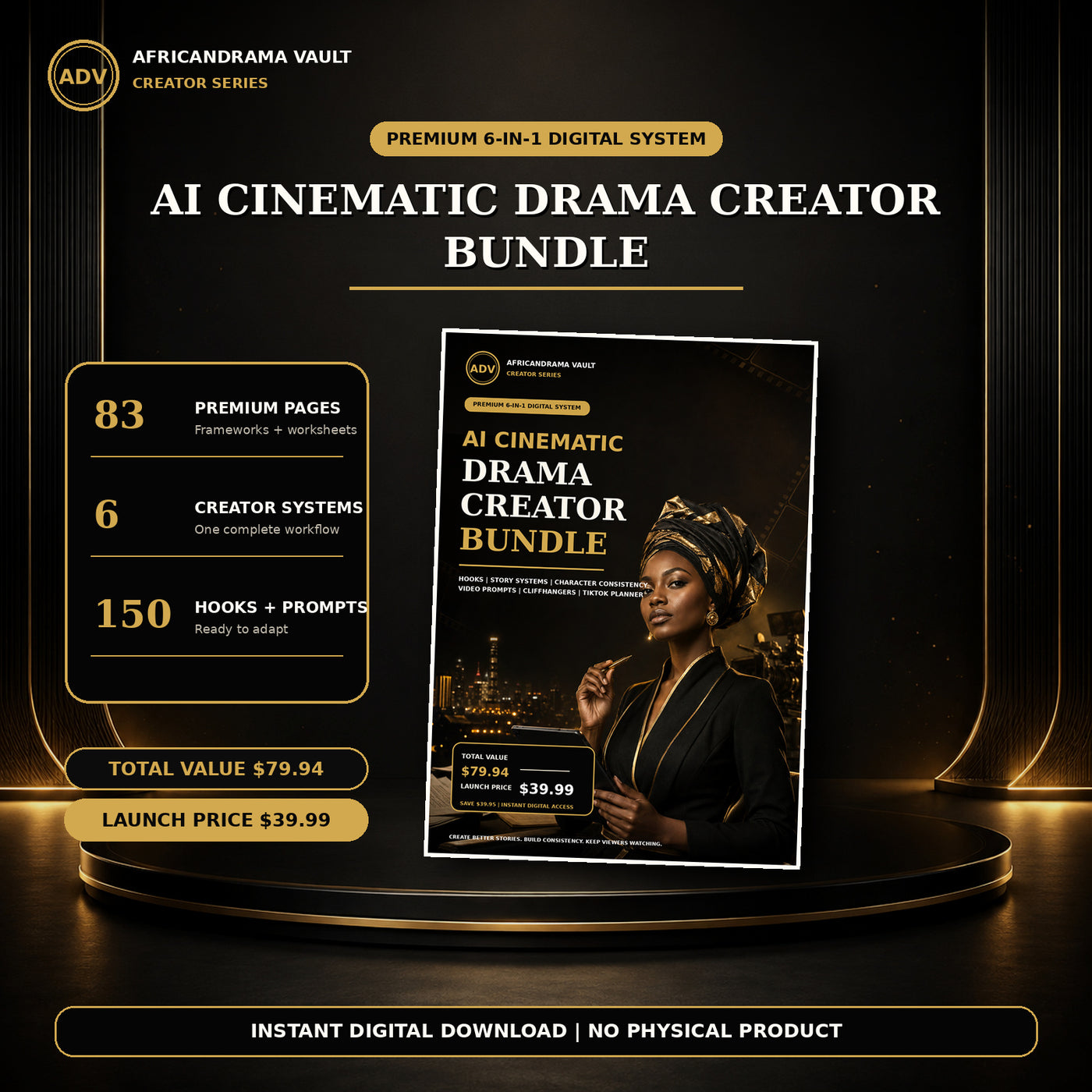 AI Cinematic Drama Creator Bundle – 6-in-1 Creator System