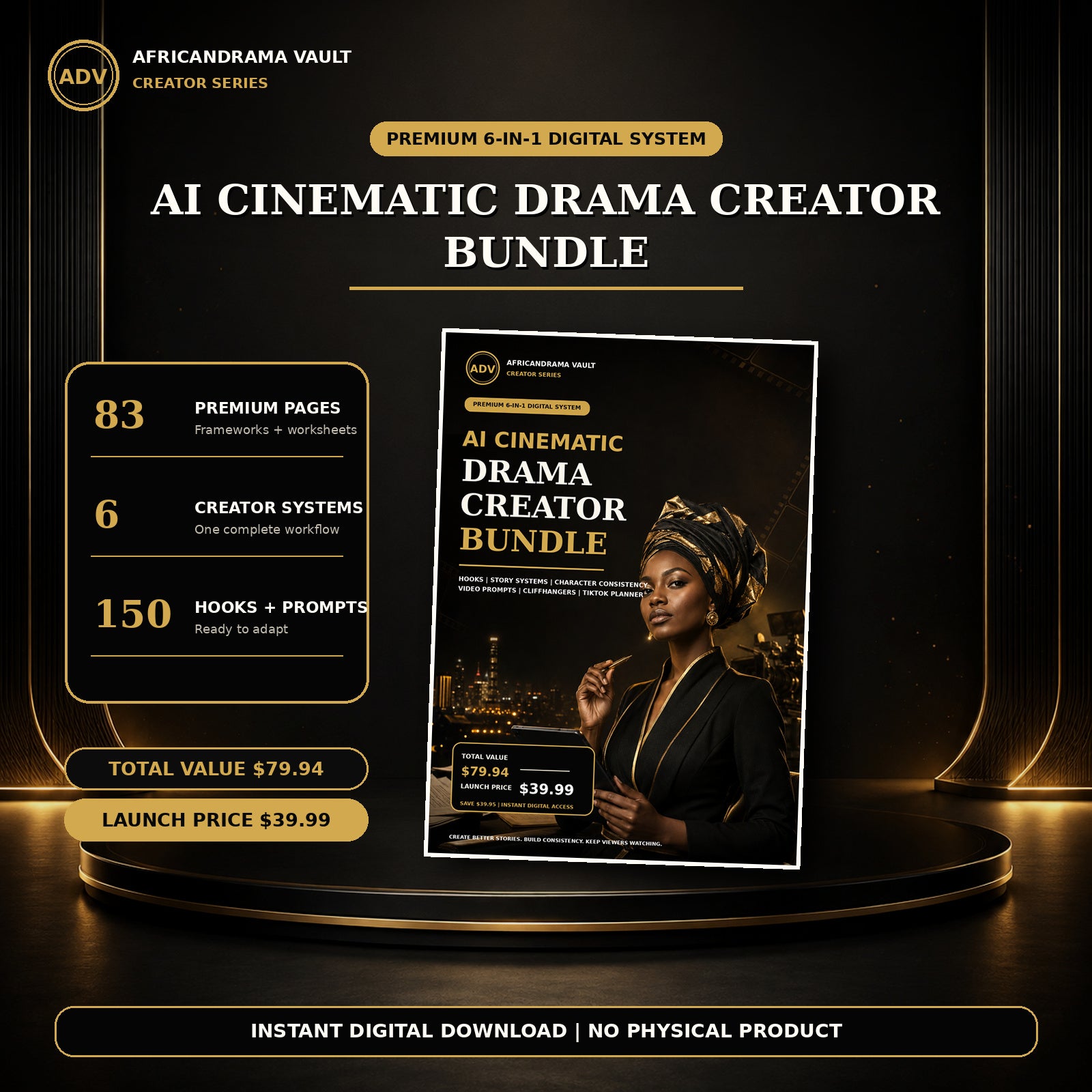 AI Cinematic Drama Creator Bundle – 6-in-1 Creator System — Bundle Cover