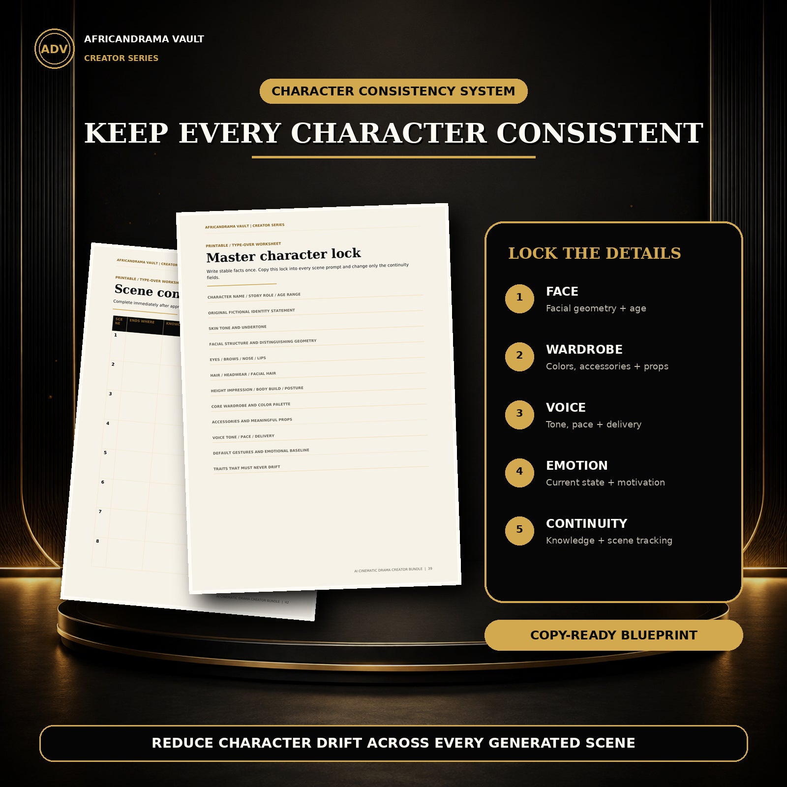 AI Cinematic Drama Creator Bundle – 6-in-1 Creator System — Hooks + Prompt Library
